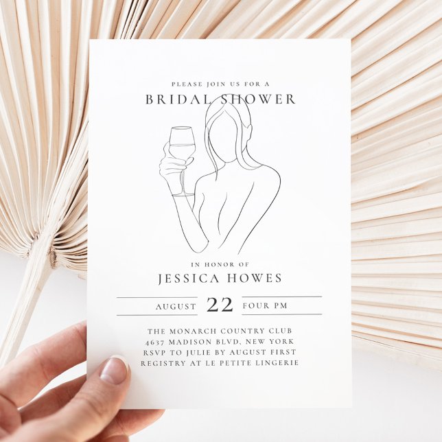 Invitación Moda Wine Bridal Shower (Subido por el creador)