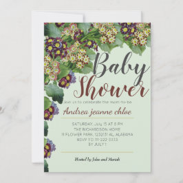 Invitación Moda y flores modernas Jardín floral Baby Shower