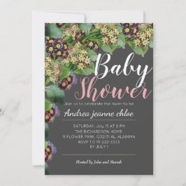 Invitación Moda y flores modernas Jardín floral Baby Shower