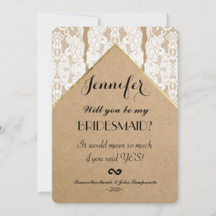 Invitación Moda y papel blanco, oro y papel reciclado
