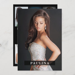 Invitación Modelo Actor 5x7 Comp Zed Card 7 Foto 2 lateral