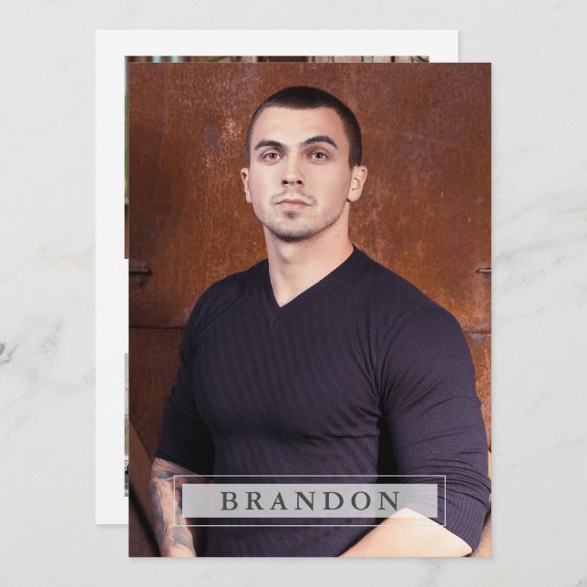 Invitación Modelo Actor Zed Comp Card 5 Photo 5.5x7.5 Pro (Anverso / Reverso)