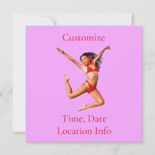 Invitación Modelo de baile bikini Thunder_Cove