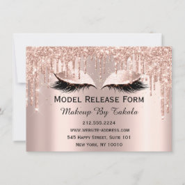 Invitación Modelo de formulario de liberación maquillaje de a