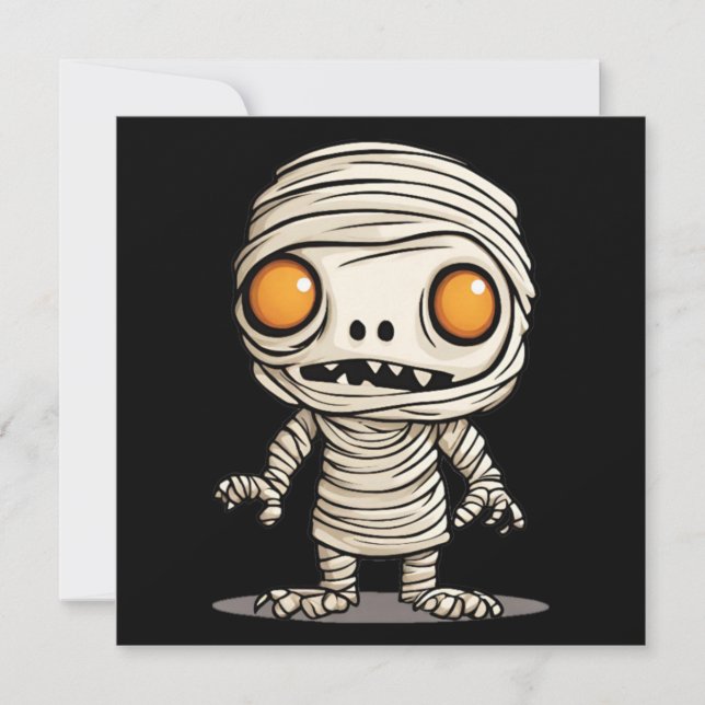 Invitación Modelo de momia de Halloween (Anverso)