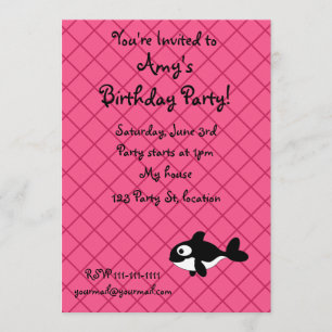 Invitación Modelo de rejilla conocido personalizado del rosa