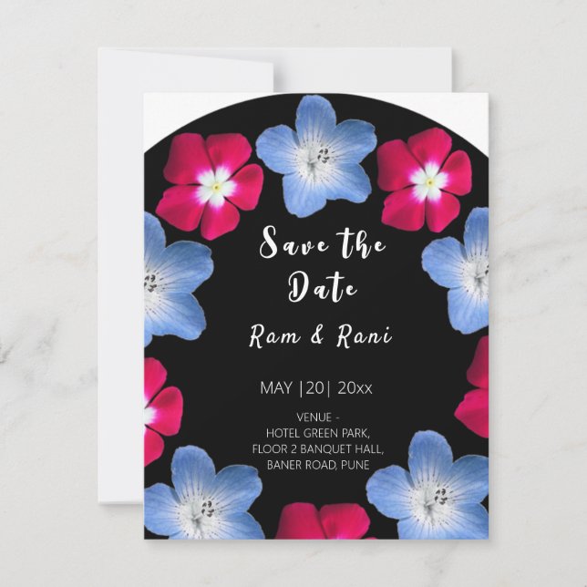 Invitación Modelo de varianza negro (Anverso)