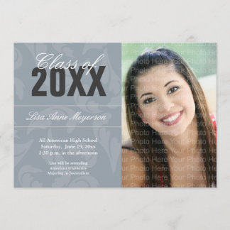 Invitación Modelo elegante de los rizos: Plata