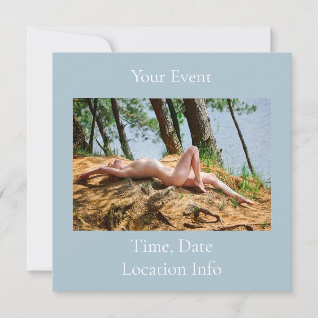 Invitación Modelo femenino de baños de sol Thunder_Cove (Anverso)