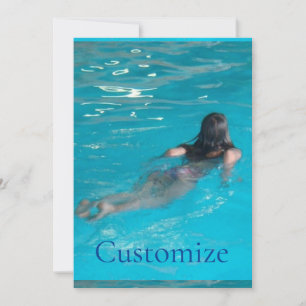 Invitación Modelo femenino de natación Thunder_Cove
