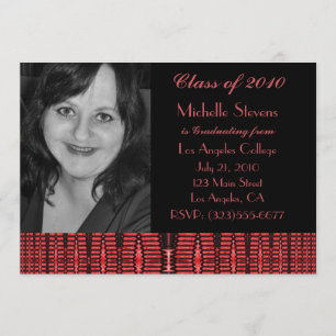 Invitación modelo negro rojo