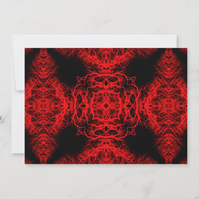 Invitación Modelo rojo y negro (Anverso)