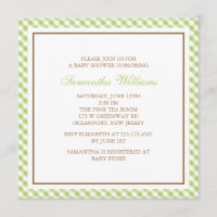Modelo verde elegante Baby Shower de la guinga