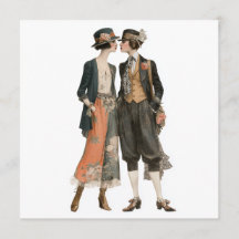 Modelos de moda queer vintage 3 - hoja de decoupag