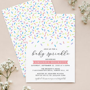 Invitación Moder Sprinkle Baby Shower