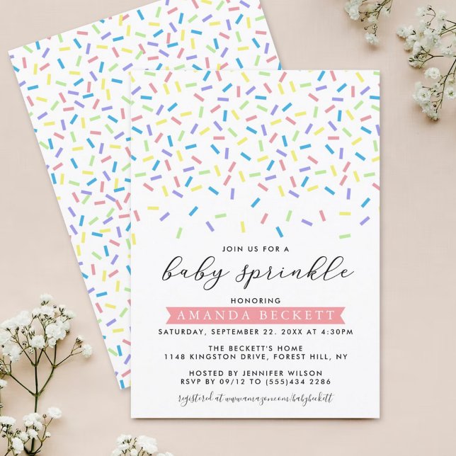 Invitación Moder Sprinkle Baby Shower (Subido por el creador)