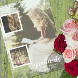 Invitación Modern 3 Photo Graduation Announcement