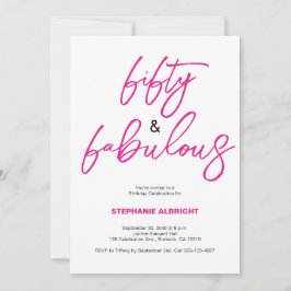 Invitación Modern 50 and Fabulous Pink 50th Birthday Party