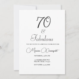 Invitación Modern 70 and Fabulous 50th Birthday Party 