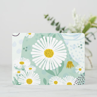 Invitación Modern Abstract Botanical Seaside Daisy