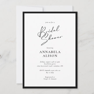 Invitación Modern and Elegant Frame Bridal Shower