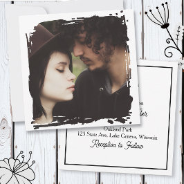 Invitación Modern and Simple Unique Photo Template Wedding