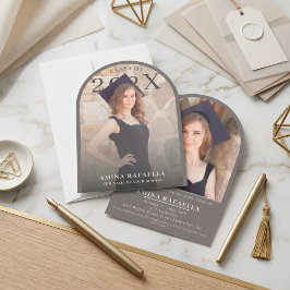 Invitación Modern Arch Photo Minimalist Graduation 