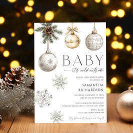 Invitación Modern Baby it's cold outside gender neutral