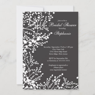Invitación Modern Baby's Breath Floral Bridal Shower