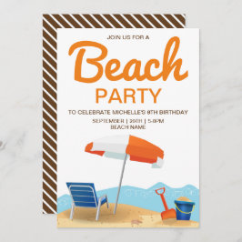 Invitación Modern Beach Fiestas Niños Fiesta de cumpleaños