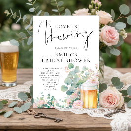 Invitación Modern Beer Love is Brewing Bridal Shower