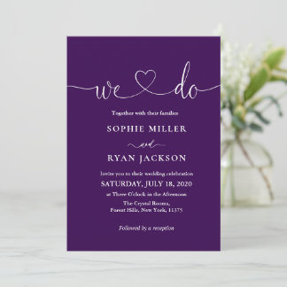 Invitación Modern black and white Photo Wedding