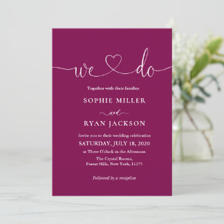 Invitación Modern black and white Photo Wedding