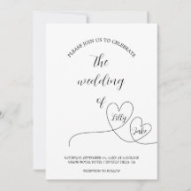 Modern Black Heart Calligraphy Script Boda