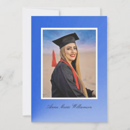 Invitación Modern Blue Gradient Graduation Announcement