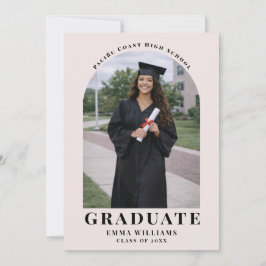 Invitación Modern Blush Arch Graduate Announcement