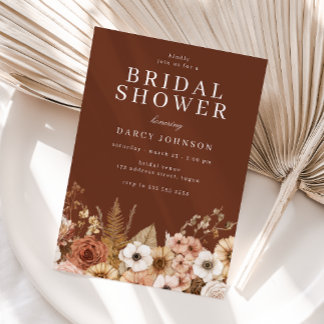 Invitación Modern Bohemian Floral Bridal Shower