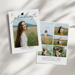 Invitación Modern Boho Arch 6 Photo Graduation Announcement<br><div class="desc">Introducing our Modern Boho Arch 6 Photos Graduation Announcement! Celebrate your academic achievement with a touch of bohemian flair. This announcement features a stylish plaid design in modern hues, perfect for adding a trendy twist to your graduation announcement. With space for four cherished photos from your journey, this announcement allows...</div>