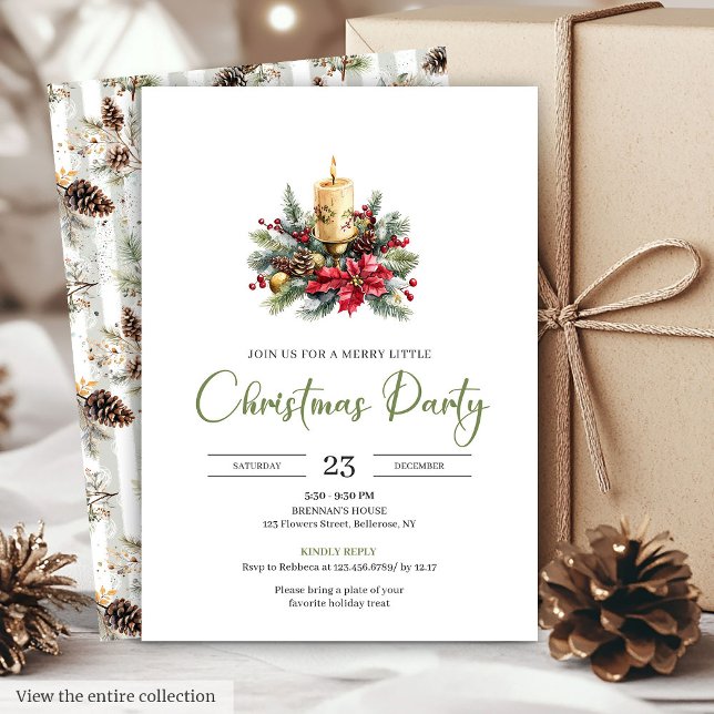 Invitación Modern Boho Rustic Earthy Holiday Party Invitation (Modern Boho Rustic Earthy Holiday Party Invitation)