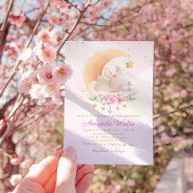 Modern Boho Watercolor Bunny Baby Shower