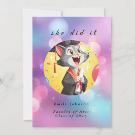 Invitación Modern Bokeh Lights Graduation invitation