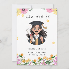 Invitación Modern Bokeh Lights Graduation invitation