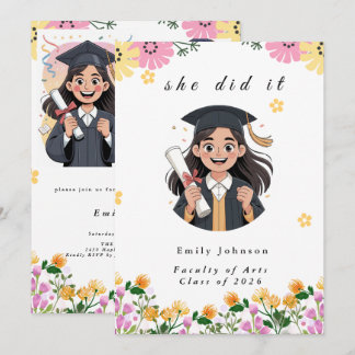 Invitación Modern Bokeh Lights Graduation invitation