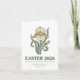 Invitación Modern Botanical Easter Blessings