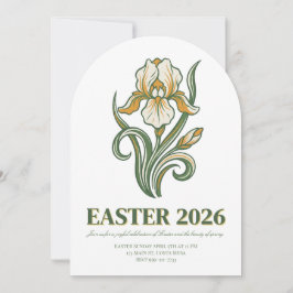 Invitación Modern Botanical Easter Blessings