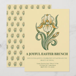Invitación Modern Botanical Easter Blessings
