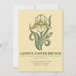 Invitación Modern Botanical Easter Blessings