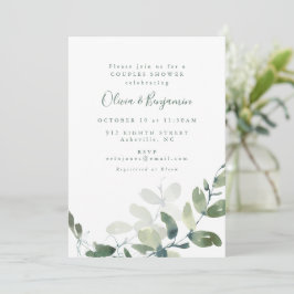 Invitación Modern Botanical Eucalyptus Boho Couples Shower