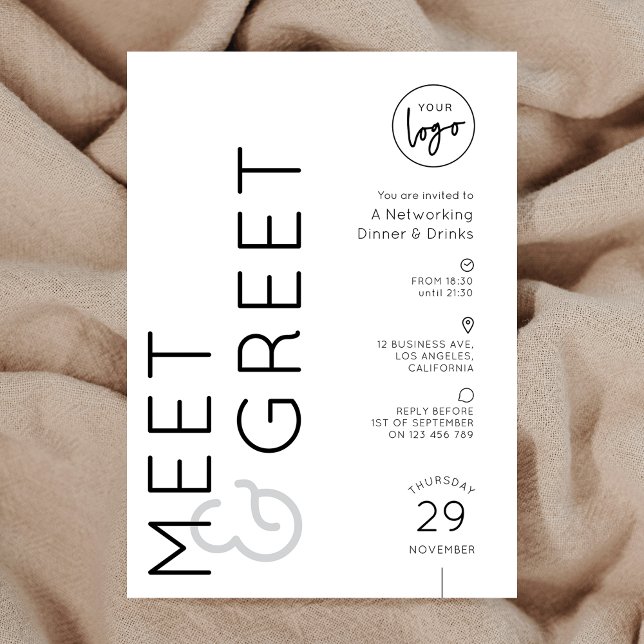Invitación Modern Business Logo Meet & Greet Networking Event (Subido por el creador)