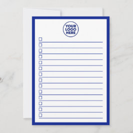 Invitación Modern Business Logo Navy Blue To Do List
